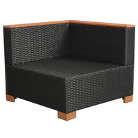 Thumbnail for 8-tlg. Garten-Lounge-Set mit Auflagen Poly Rattan Schwarz