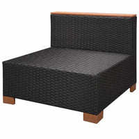 Thumbnail for 8-tlg. Garten-Lounge-Set mit Auflagen Poly Rattan Schwarz