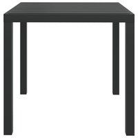 Thumbnail for Garten-Esstisch WPC Aluminium 80 x 80 x 74 cm Schwarz