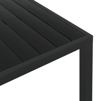 Thumbnail for Garten-Esstisch WPC Aluminium 150 x 90 x 74 cm Schwarz