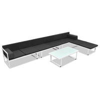 Thumbnail for 5-tlg. Garten-Lounge-Set Textilene Aluminium Schwarz
