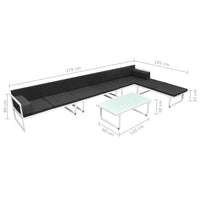 Thumbnail for 5-tlg. Garten-Lounge-Set Textilene Aluminium Schwarz