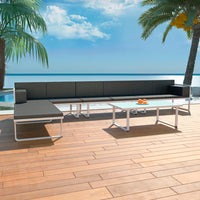 Thumbnail for 5-tlg. Garten-Lounge-Set Textilene Aluminium Schwarz