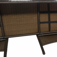 Thumbnail for 2-Sitzer-Gartensofa mit Teetisch Poly Rattan Braun