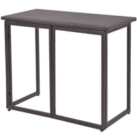 Thumbnail for 5-tlg. Garten-Essgruppe Stahl Poly Rattan Braun