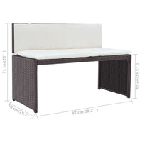 Thumbnail for 5-tlg. Garten-Essgruppe Stahl Poly Rattan Braun