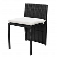 Thumbnail for 3-tlg. Bistro-Set mit Auflagen Poly Rattan Schwarz