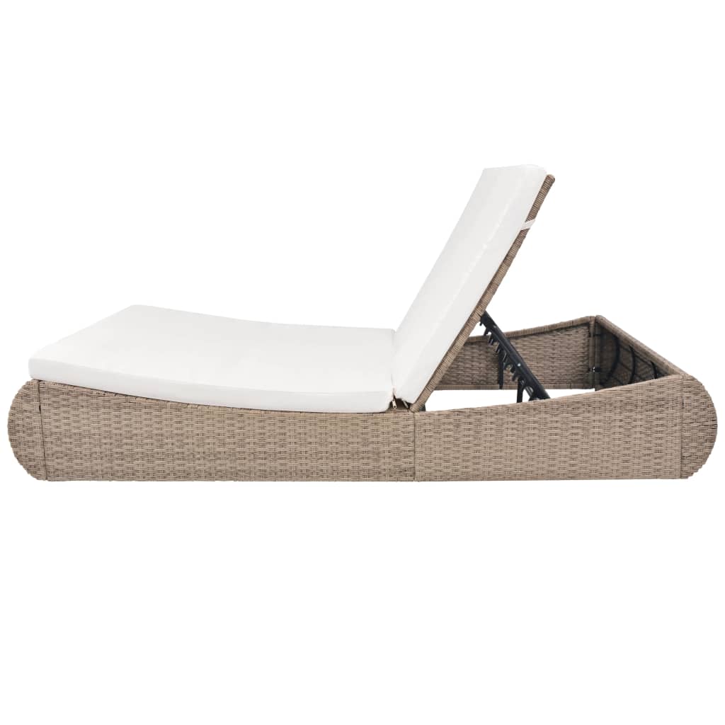 Outdoor-Sonneninsel Poly Rattan Beige
