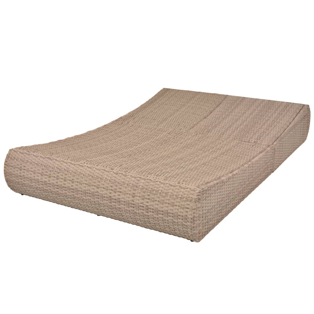 Outdoor-Sonneninsel Poly Rattan Beige
