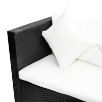 Thumbnail for 4-tlg. Garten-Lounge-Set mit Auflagen Poly Rattan Schwarz