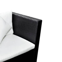 Thumbnail for 4-tlg. Garten-Lounge-Set mit Auflagen Poly Rattan Schwarz