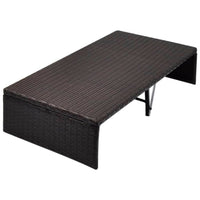 Thumbnail for Gartenbett mit Baldachin Braun 190×130 cm Poly Rattan