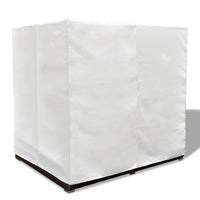 Thumbnail for Outdoor-Loungebett mit Vorhang Poly Rattan Braun