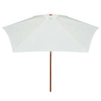 Thumbnail for Sonnenschirm 270×270 cm Holzstange Cremeweiß