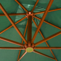 Thumbnail for Sonnenschirm Ampelschirm 300 x 300 cm Holzmast Grün