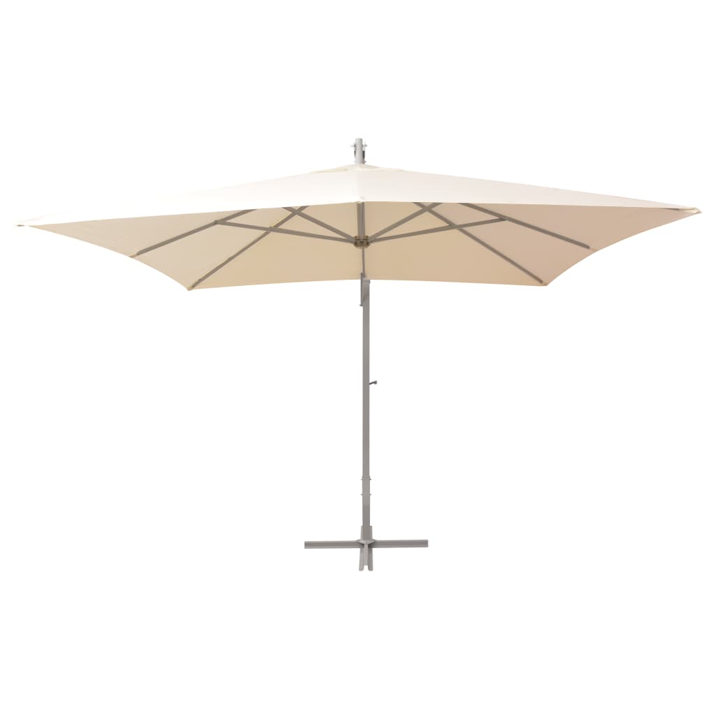 Sonnenschirm Ampelschirm 300 x 300 cm Sand Aluminiummast