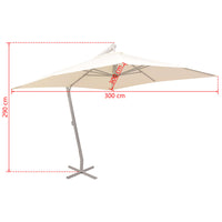 Thumbnail for Sonnenschirm Ampelschirm 300 x 300 cm Sand Aluminiummast