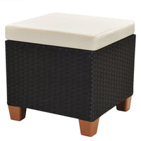 Thumbnail for 7-tlg. Garten-Lounge-Set mit Auflagen Poly Rattan Schwarz