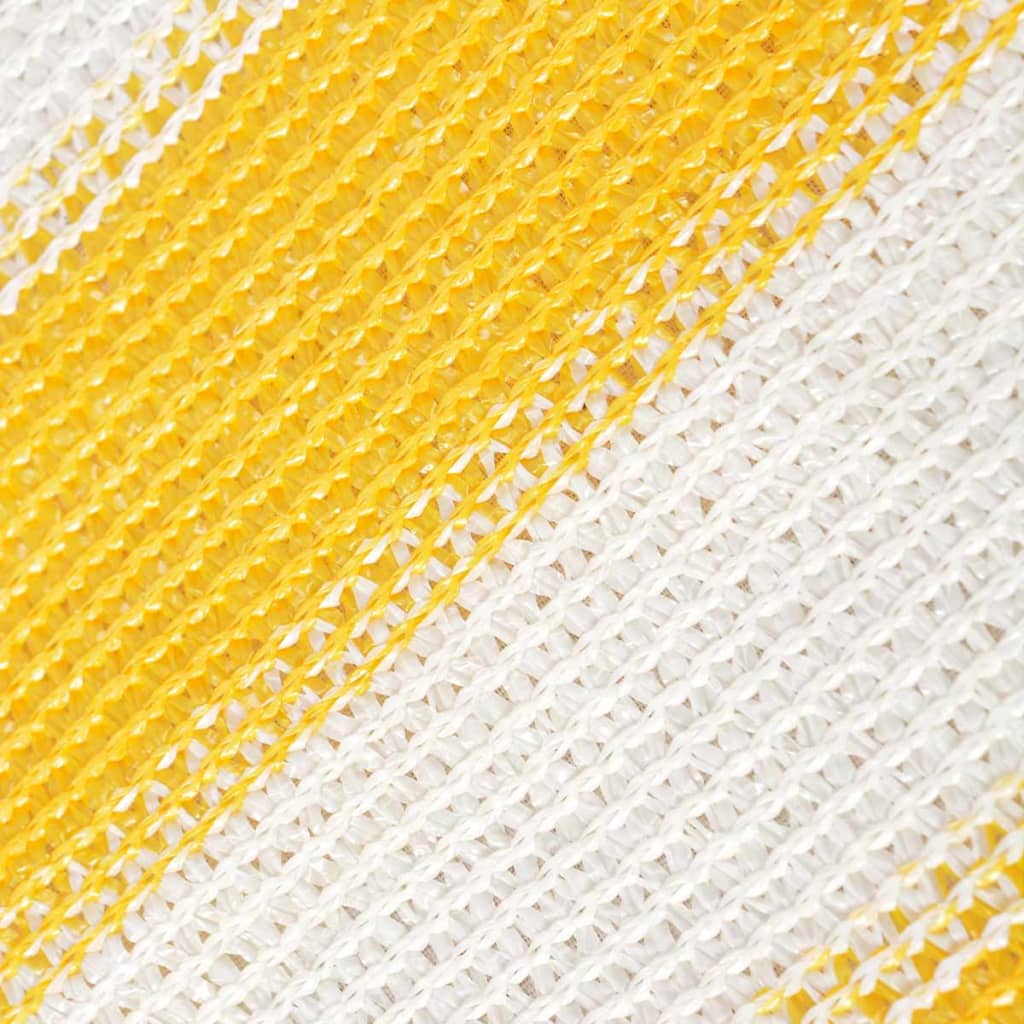 Balkonschirm HDPE 75 x 400 cm Gelb und Weiß