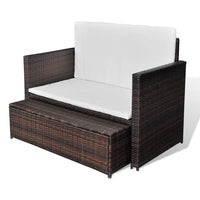 Thumbnail for Gartensofa Poly Rattan Braun