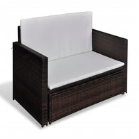 Thumbnail for Gartensofa Poly Rattan Braun