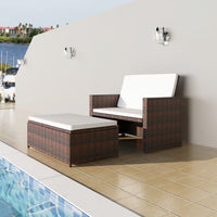 Thumbnail for Gartensofa Poly Rattan Braun