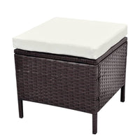 Thumbnail for 4-tlg. Garten-Lounge-Set mit Auflagen Poly Rattan Braun