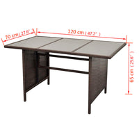 Thumbnail for 4-tlg. Garten-Lounge-Set mit Auflagen Poly Rattan Braun