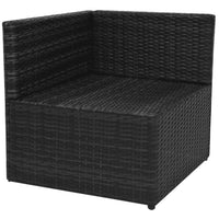 Thumbnail for 5-tlg. Garten-Lounge-Set mit Auflagen Poly Rattan Schwarz