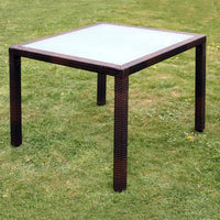 Thumbnail for 5-tlg. Garten-Essgruppe mit Auflagen Poly Rattan Braun