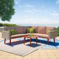 Thumbnail for 4-tlg. Garten-Lounge-Set mit Auflagen Poly Rattan Grau