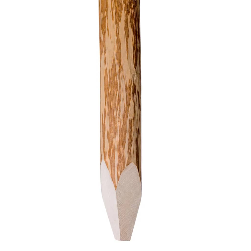 Angespitzter Holz-Zaunpfahl 4 Stk. Haselnussholz 90 cm