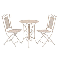 Thumbnail for 3-tlg. Bistro-Set Stahl Weiß
