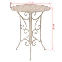 Thumbnail for 3-tlg. Bistro-Set Stahl Weiß