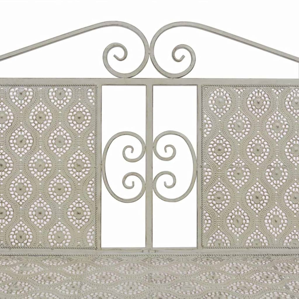 Gartenbank 115 cm Stahl Grau