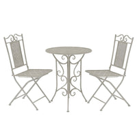 Thumbnail for 3-tlg. Bistro-Set Stahl Grau