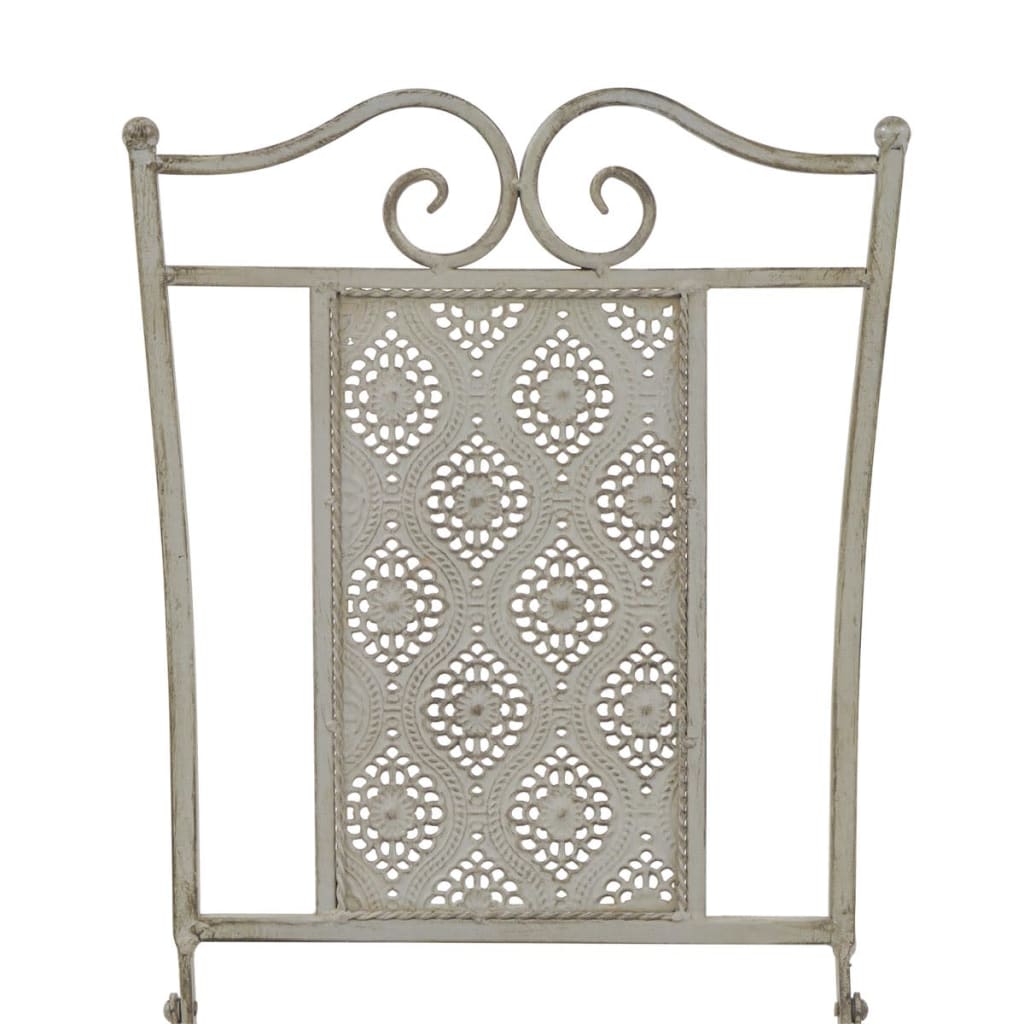 3-tlg. Bistro-Set Stahl Grau