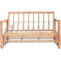 Thumbnail for 2-Sitzer Gartensofa mit Polstern Bambus