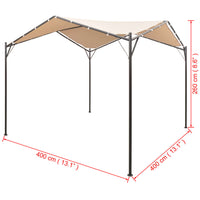 Thumbnail for Pavillon Partyzelt Überdachung 4x4 m Stahl Beige