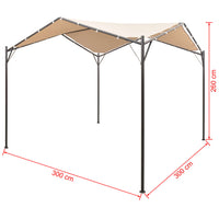 Thumbnail for Pavilion Partyzelt Überdachung 3x3 m Stahl Beige