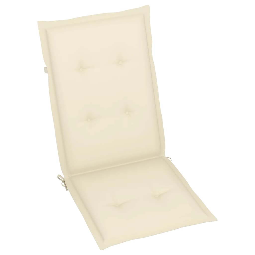 Gartenstuhlauflagen 4 Stk. Creme 120x50x3 cm