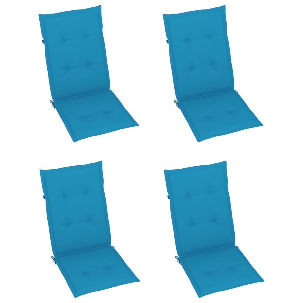 Gartenstuhlauflagen 4 Stk. Blau 120x50x3 cm