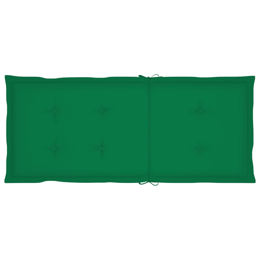 Gartenstuhlauflagen 2 Stk. Grün 120x50x3 cm