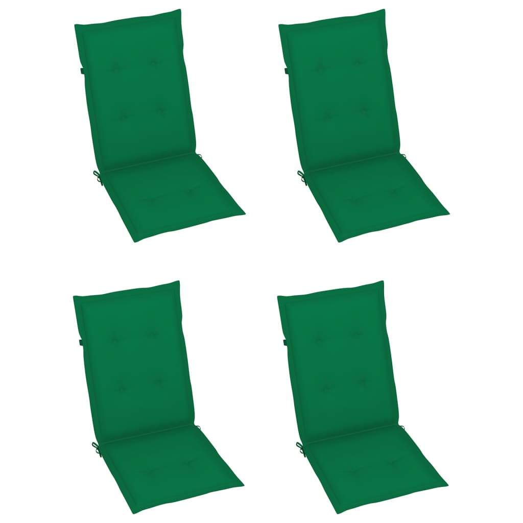 Gartenstuhlauflagen 4 Stk. Grün 120x50x3 cm