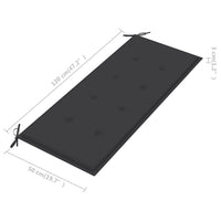Thumbnail for Gartenbank-Auflage Anthrazit 120x50x3 cm