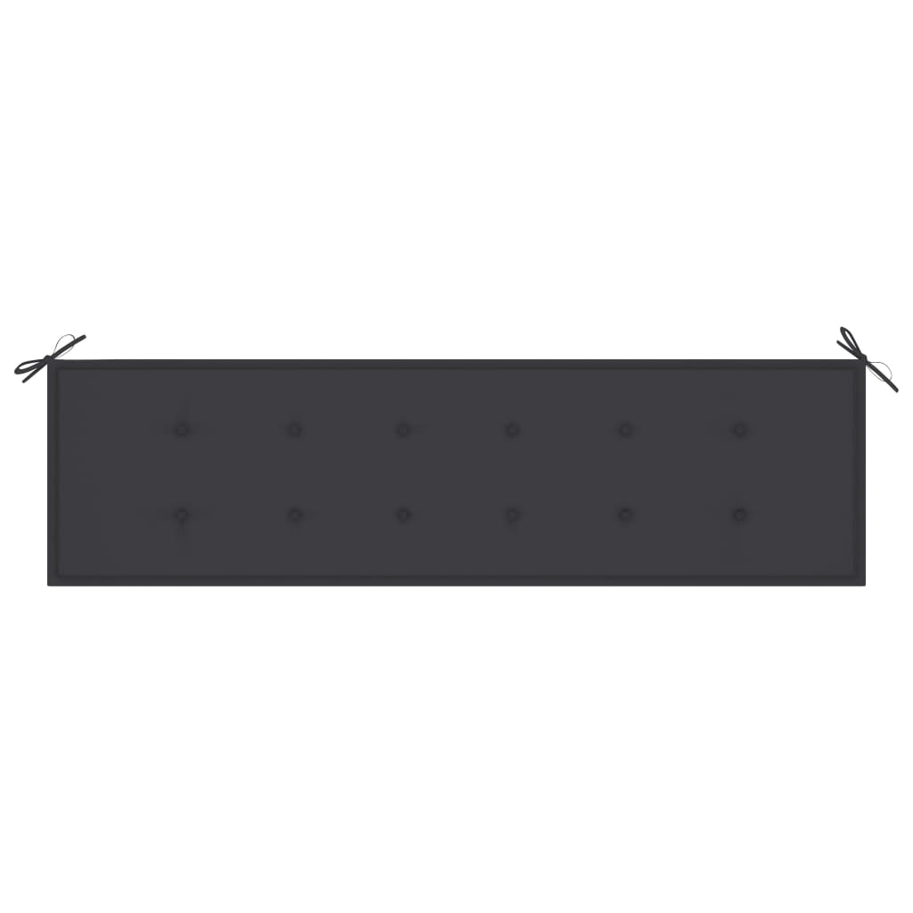 Gartenbank-Auflage Anthrazit 180x50x3 cm
