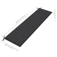 Thumbnail for Gartenbank-Auflage Anthrazit 180x50x3 cm