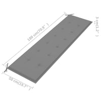 Thumbnail for Gartenbank-Auflage Grau 180x50x3 cm