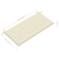 Thumbnail for Gartenbank-Auflage Creme 100x50x3 cm