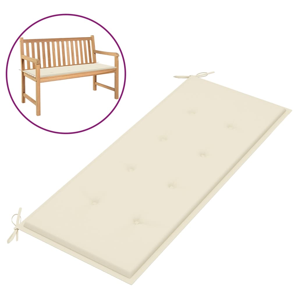 Gartenbank-Auflage Creme 120x50x3 cm